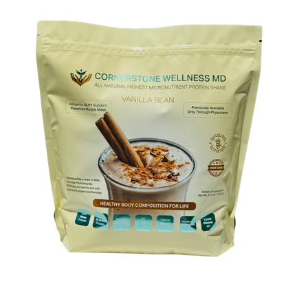 Cornerstone Wellness Vanilla Protein Shake Gusset Bag