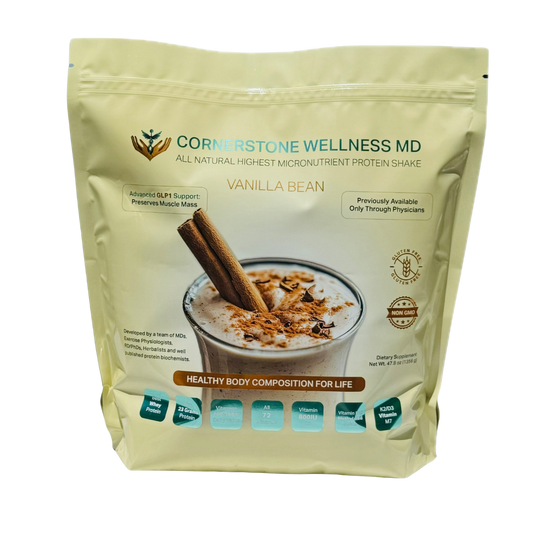 Cornerstone Wellness Vanilla Protein Shake Gusset Bag